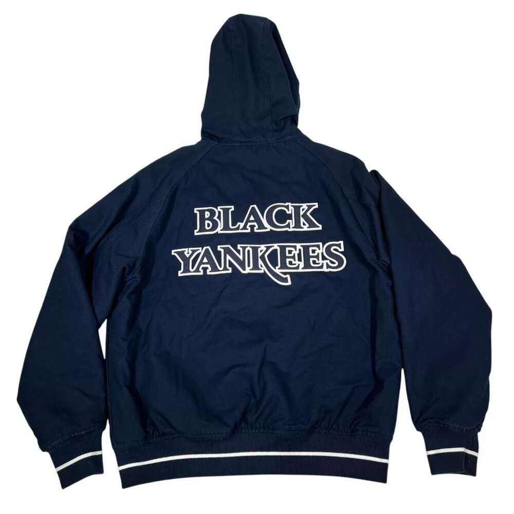 Stall & Dean NY Black Yankees Embroidered Hooded Varsity Jacket New York Size XL